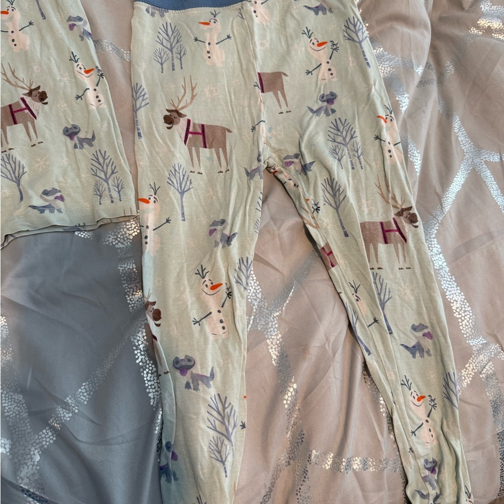 Little Sleepies Disney Frozen Pajama Set - Cream and Blue